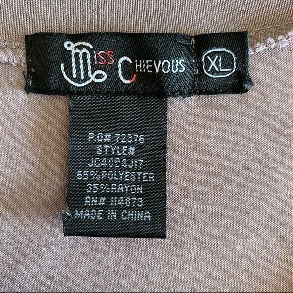 Miss Chievous Pearl Girl Gang shirt with Front Twist size XL - Picture 11 of 11